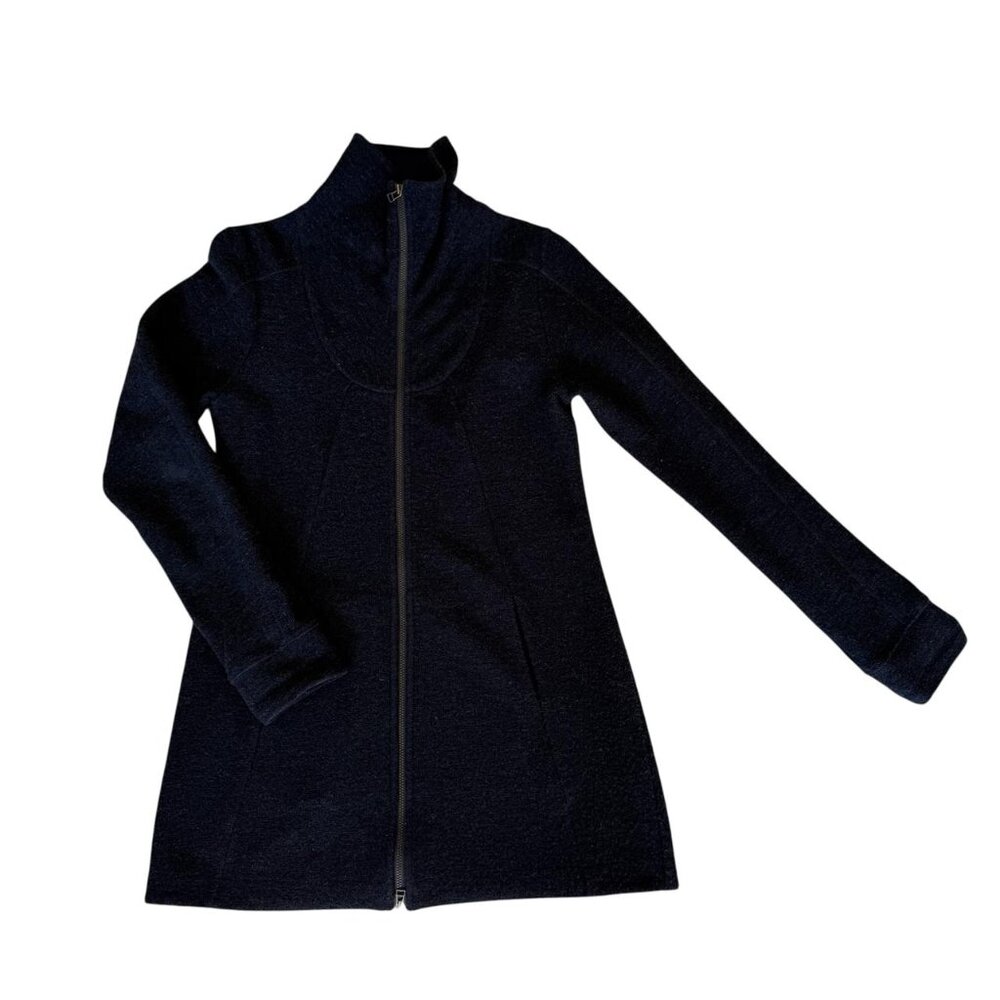 Ibex Merino Wool Blend Alana Tunic Sweater Jacket Soft Full Zip Gorpcore Small